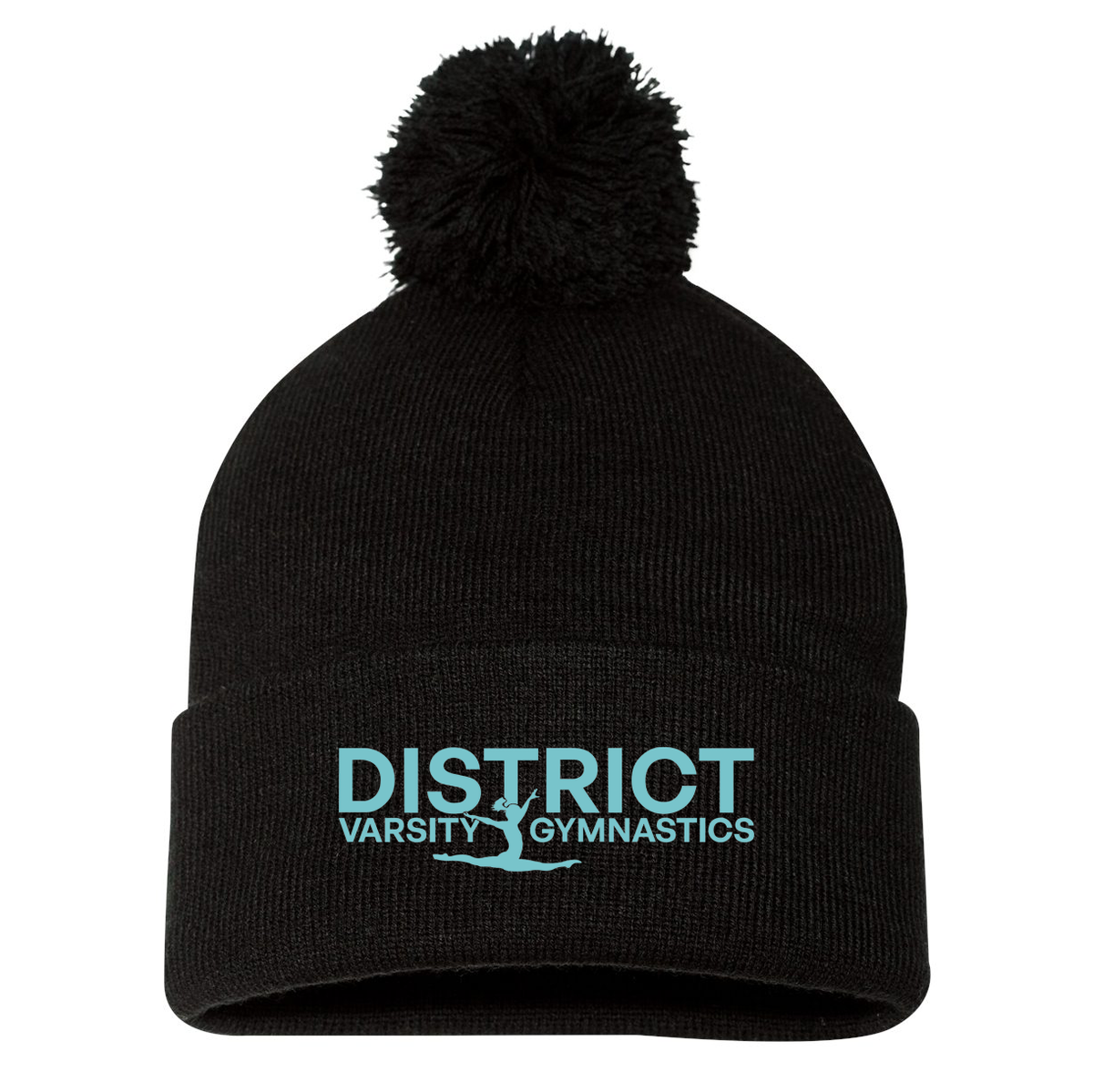 District Varsity Gymnastics Pom-Pom Beanie