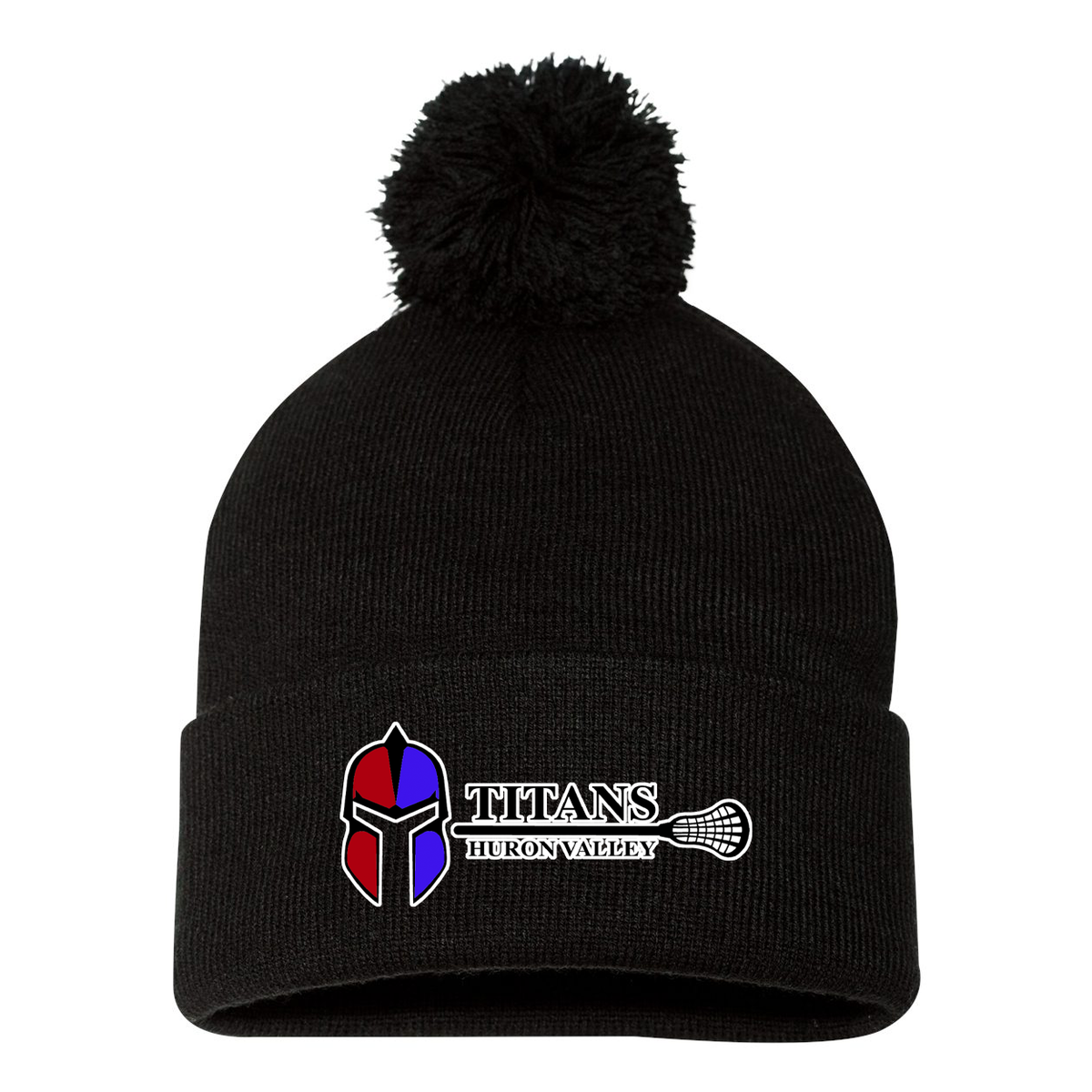 Huron Valley Lacrosse Pom-Pom Beanie