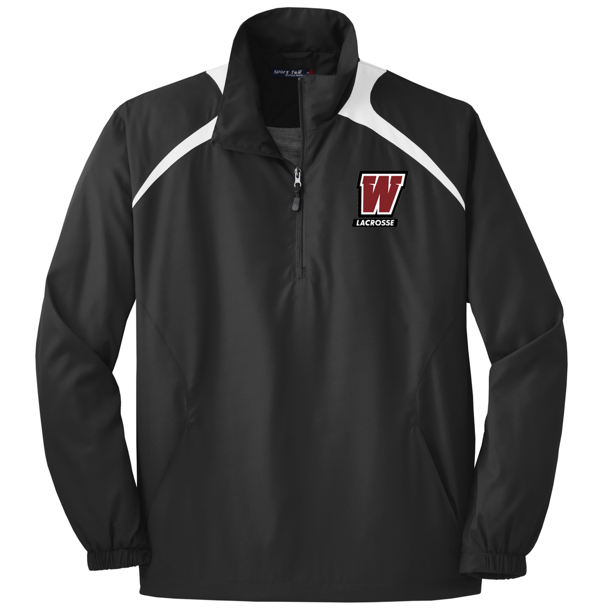 Whitman Lacrosse Black / White Quarterzip Windbreaker