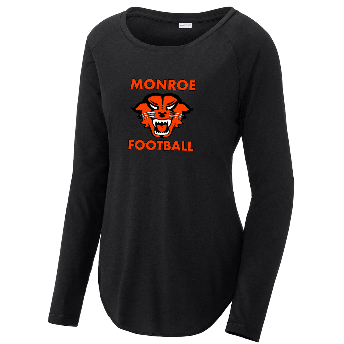 Monroe HS Football Women's Raglan Long Sleeve CottonTouch