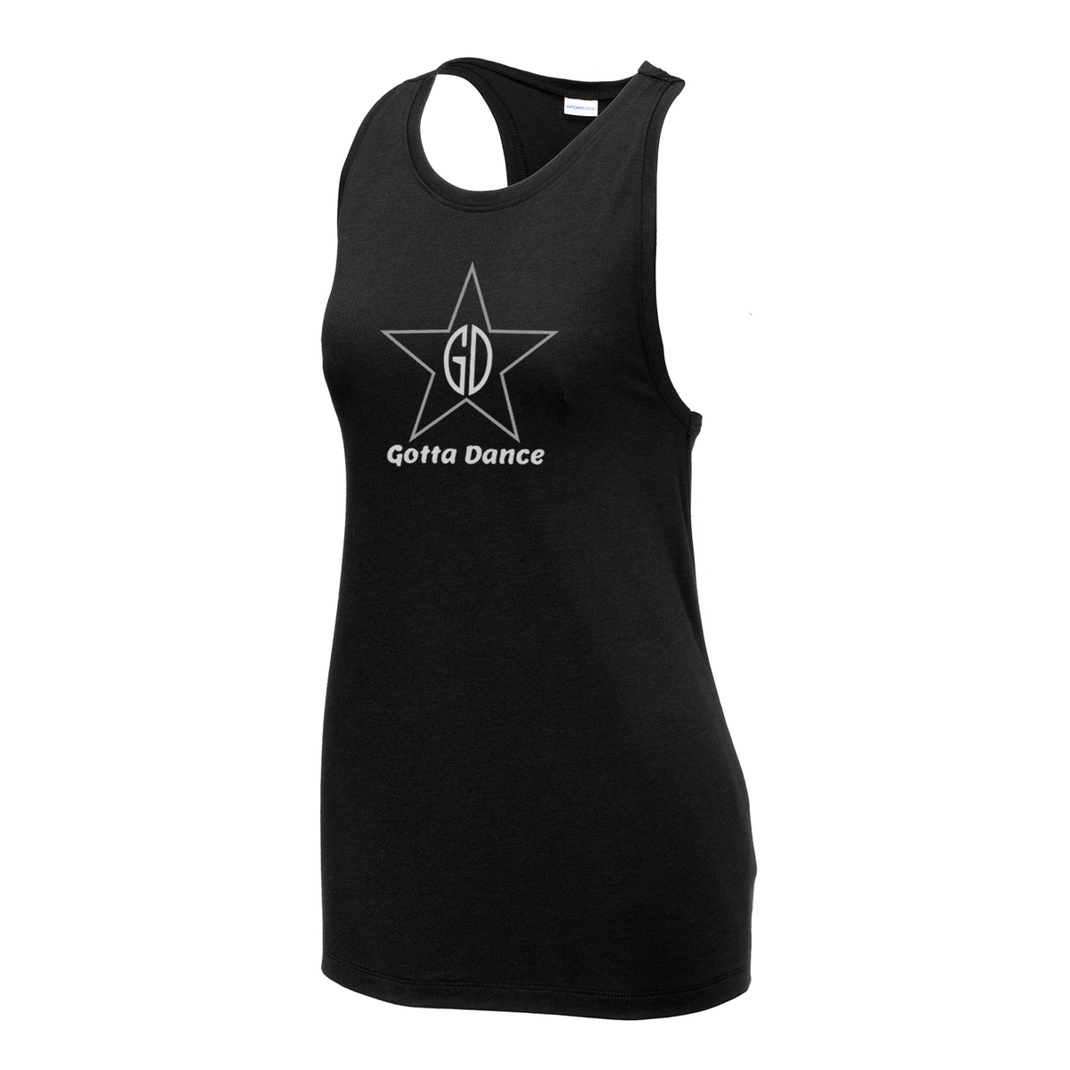 Gotta Dance Women's Glitter Logo Tri-Blend Wicking Racerback *GLITTER LOGO*