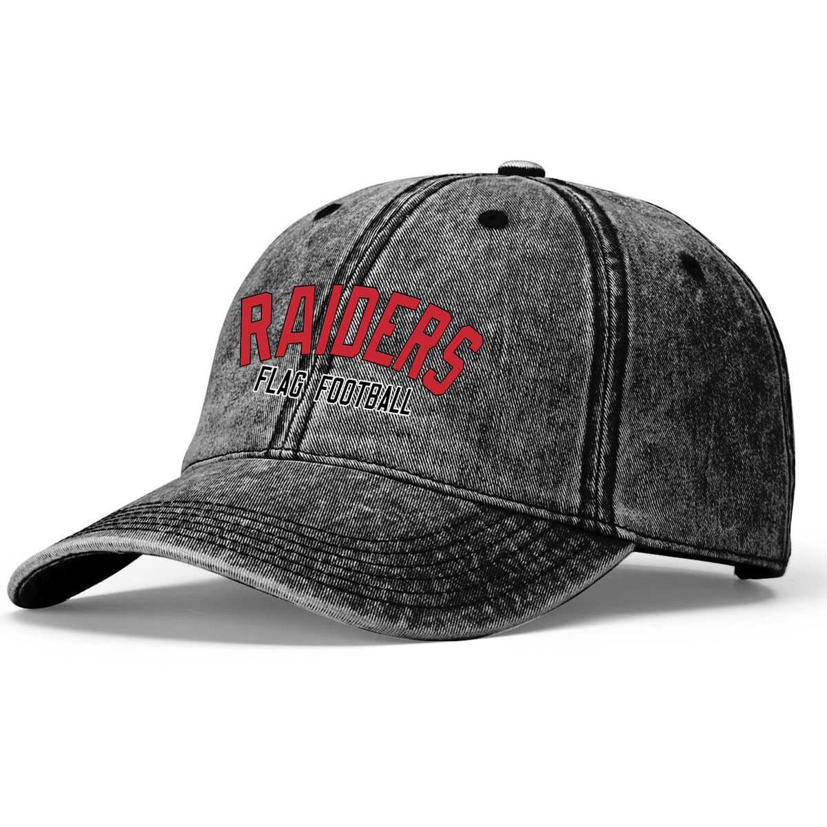 PM Raiders Flag Football Snow Washed Cap