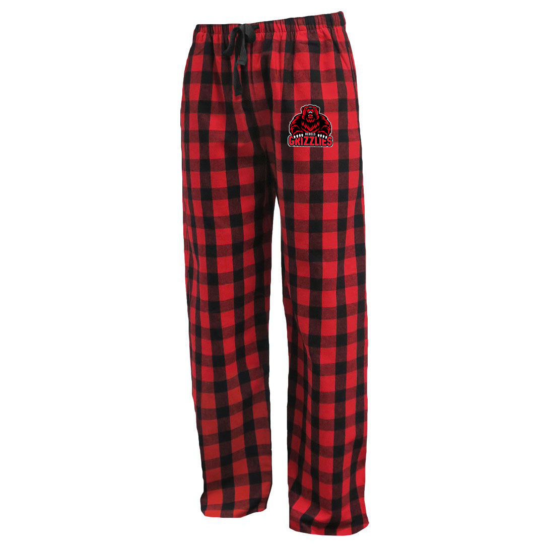 Rebels 32 Grizzlies Flannel Pajama Pants