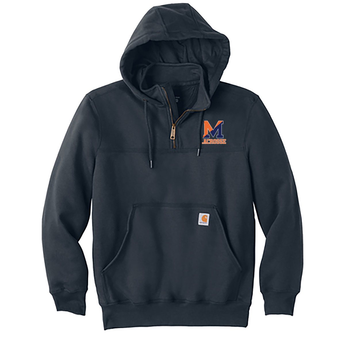 Manhasset HS Lacrosse Carhartt Rain Defender Heavyweight Hooded Zip Mock Sweatshirt