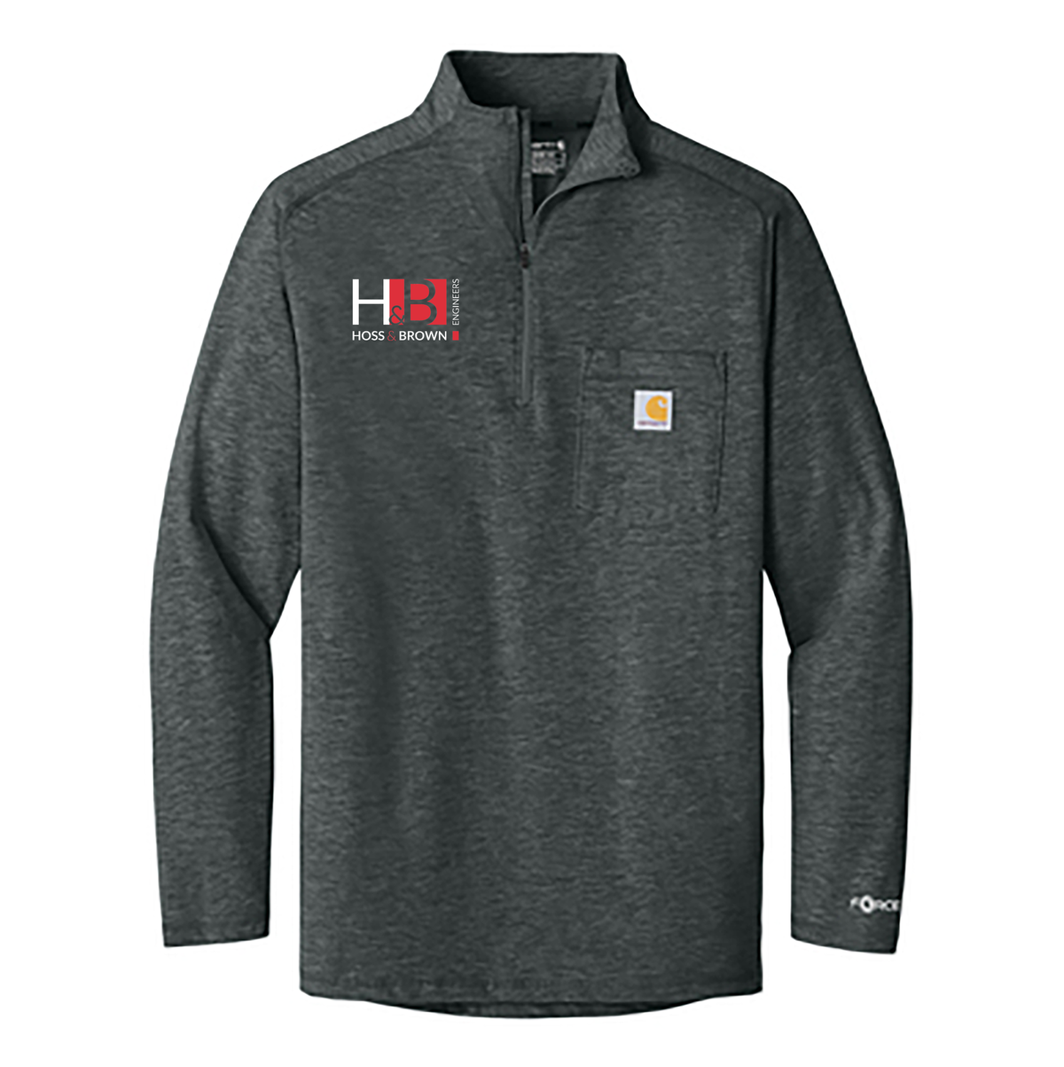 Hoss & Brown Engineers Carhartt Force 1/4-Zip Long Sleeve T-Shirt