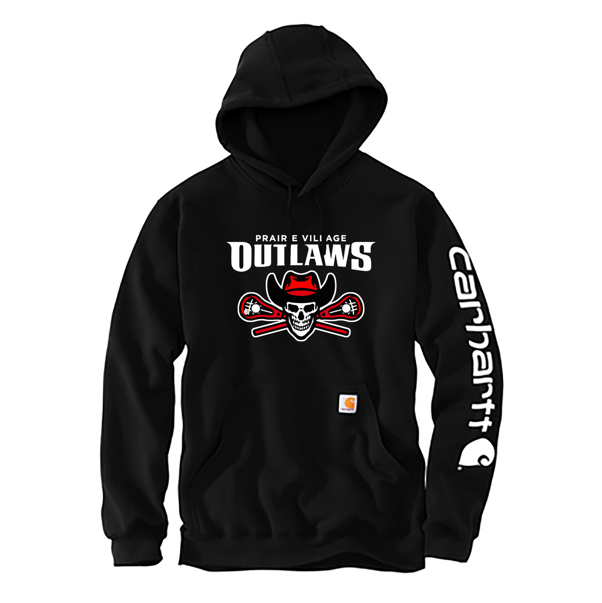 Prairie Village Outlaws Lacrosse Carhartt Midweight Hooded Logo Sweatshirt