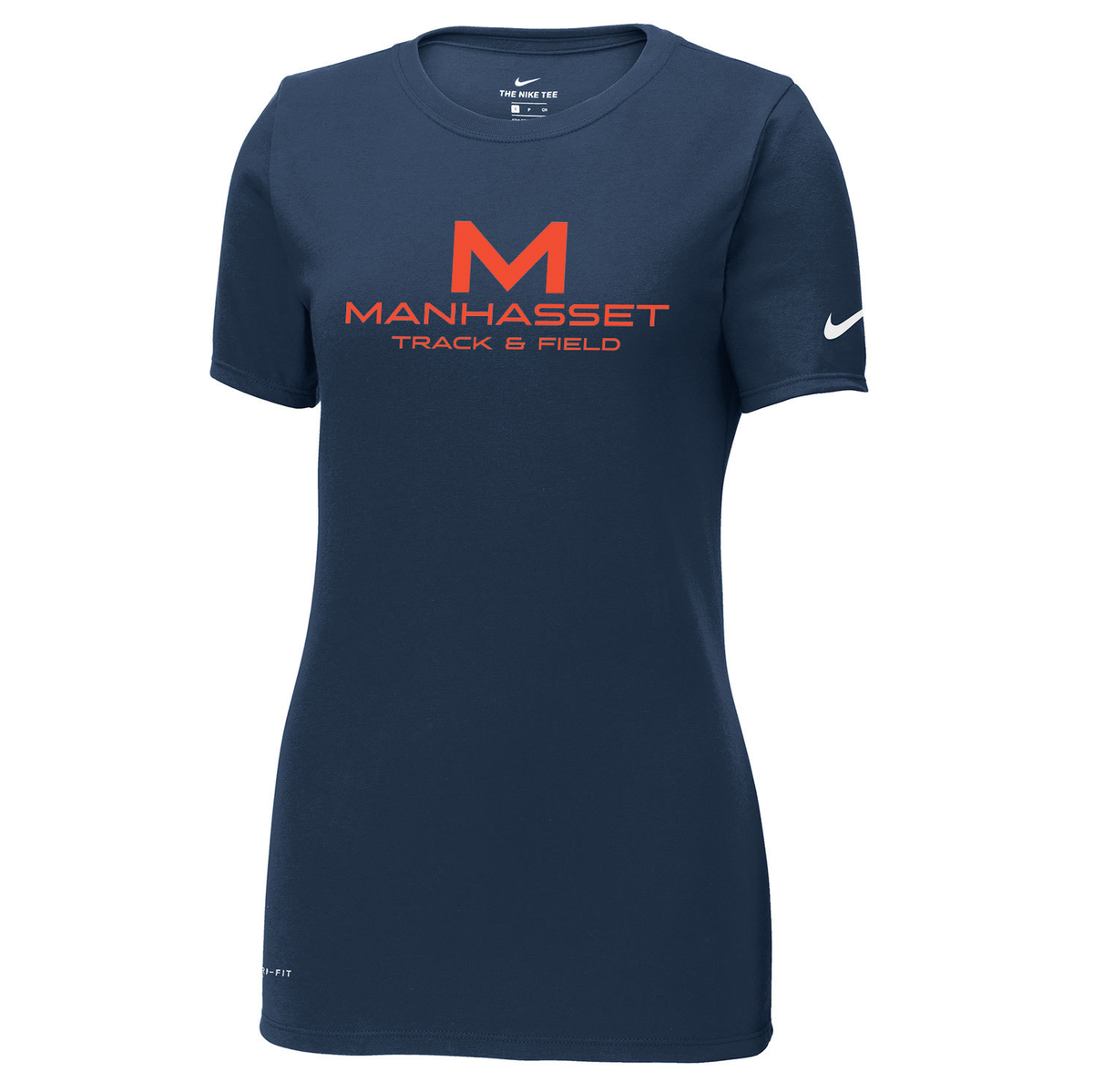 Manhasset Track & Field Nike Ladies Dri-FIT Tee *SMALL "M' ON BACK NECK*