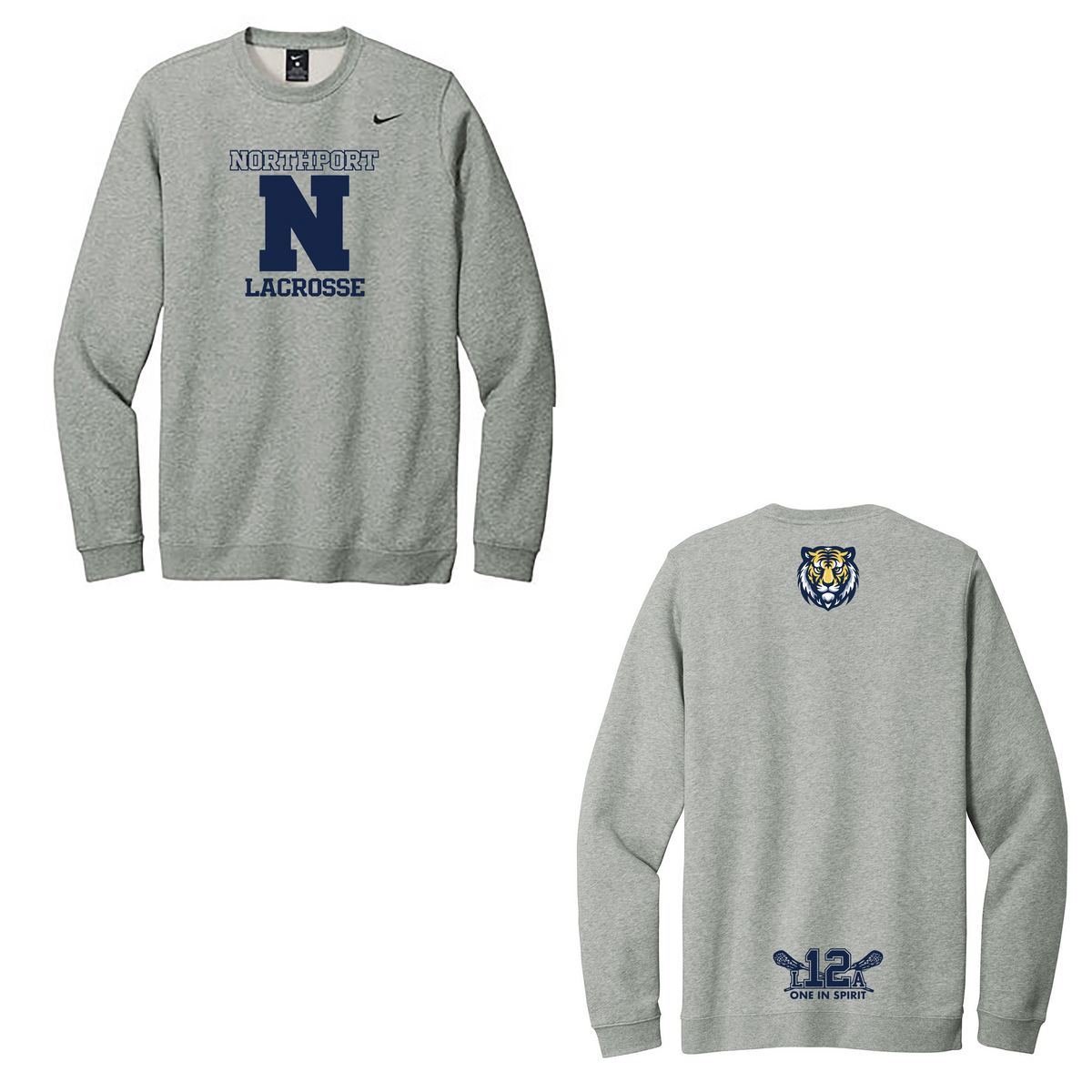 Northport High School Lacrosse Nike Fleece Crew Neck