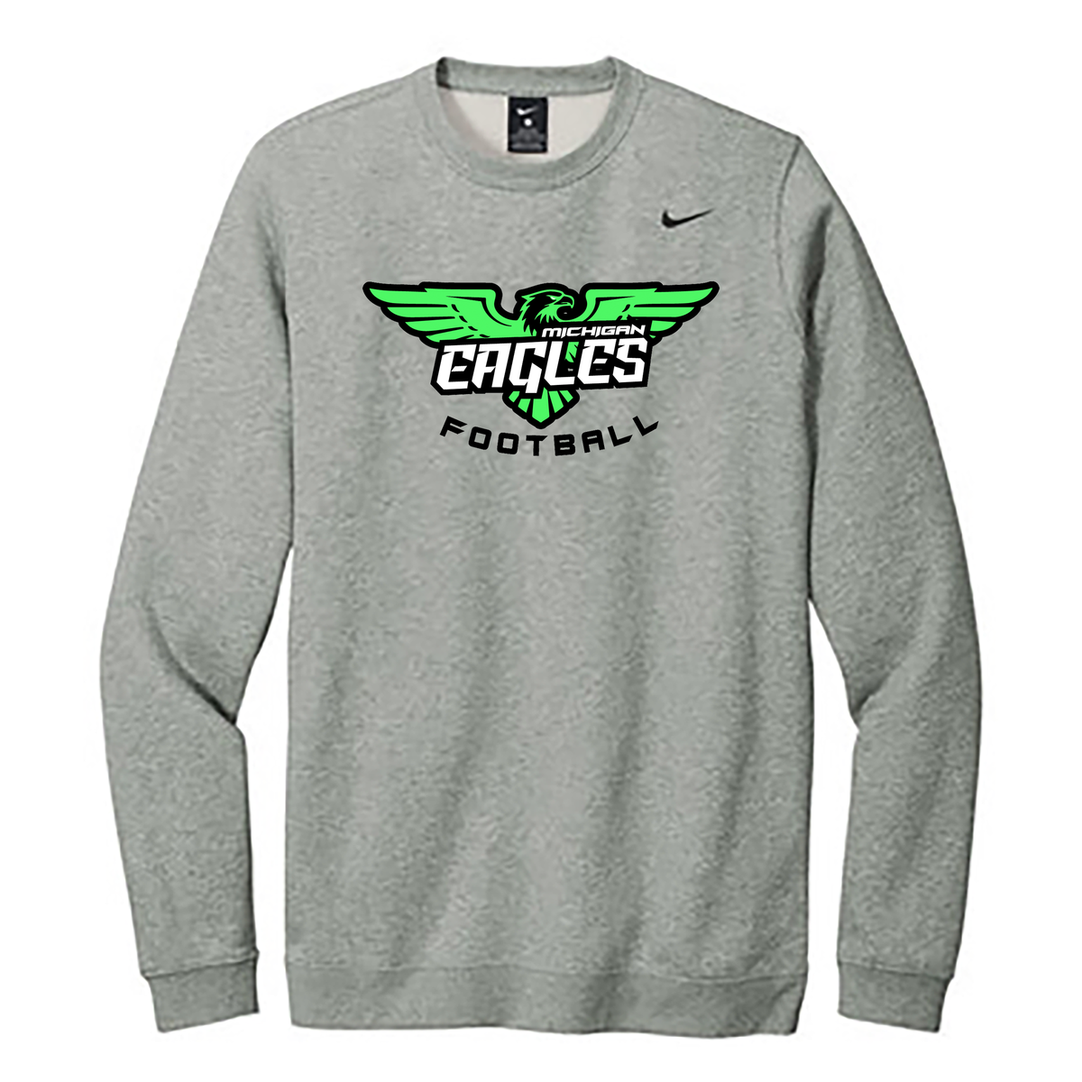 Michigan Eagles Football Nike Fleece Crew Neck