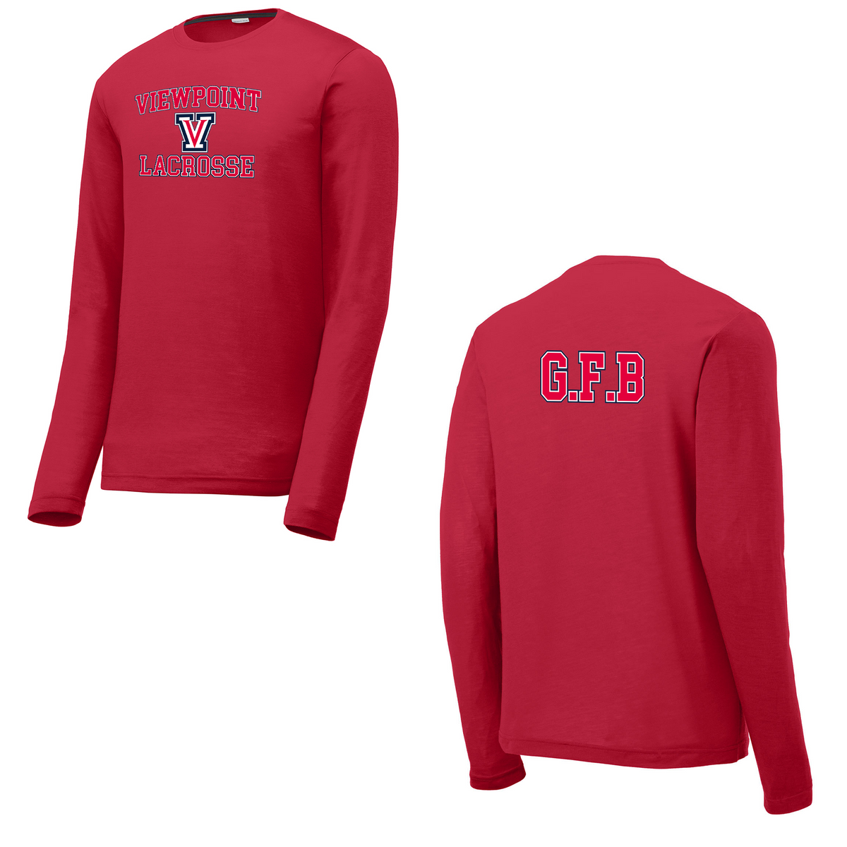 Viewpoint HS Boys Lacrosse Long Sleeve CottonTouch Performance Shirt