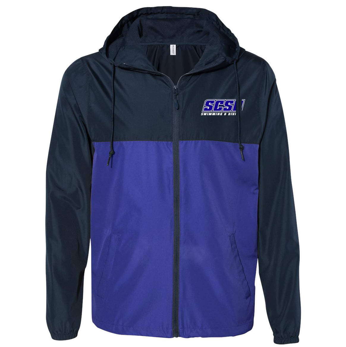 SCSU Swim and Dive Lightweight Windbreaker Full-Zip Jacket