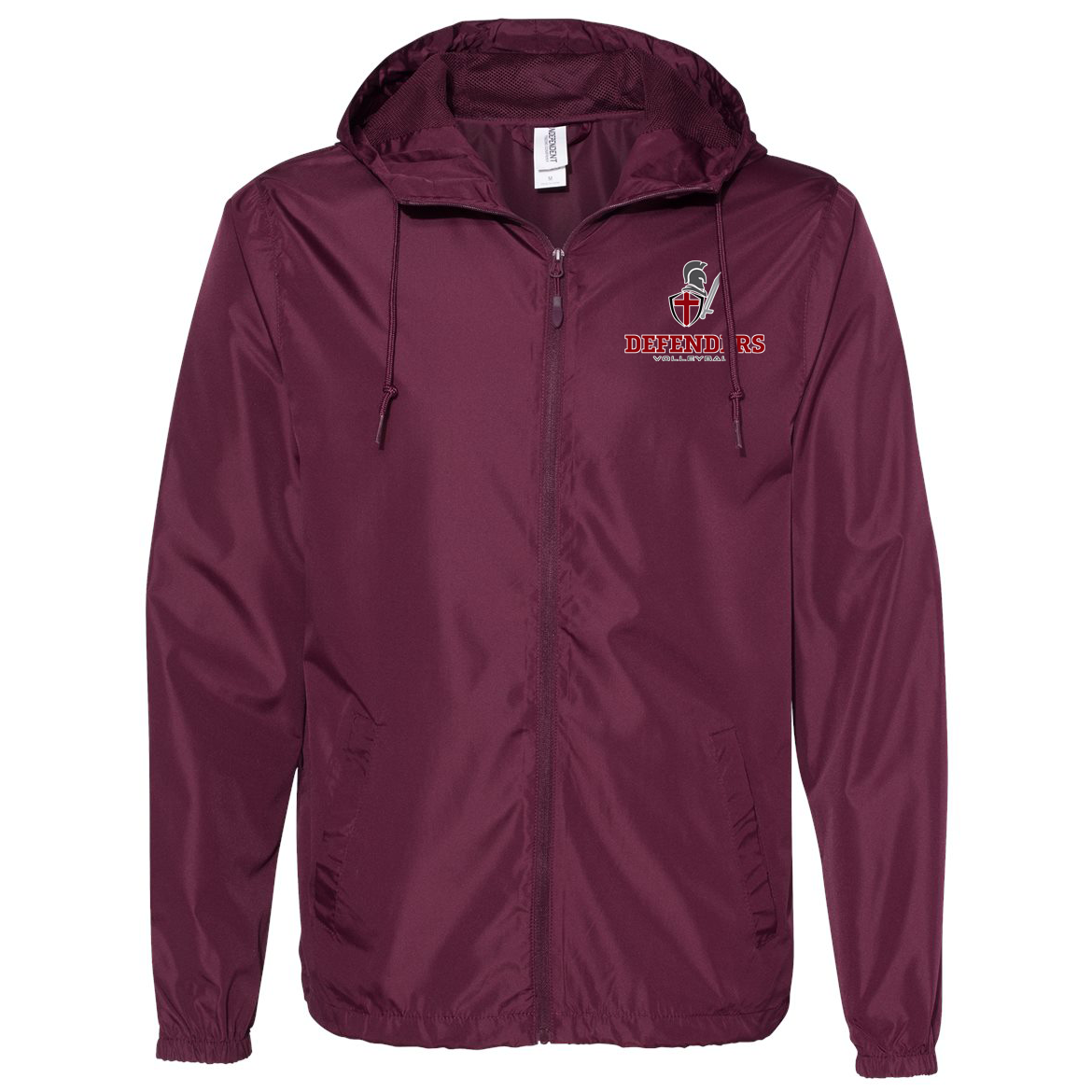 Defenders Volleyball Unisex Lightweight Windbreaker Full-Zip Jacket