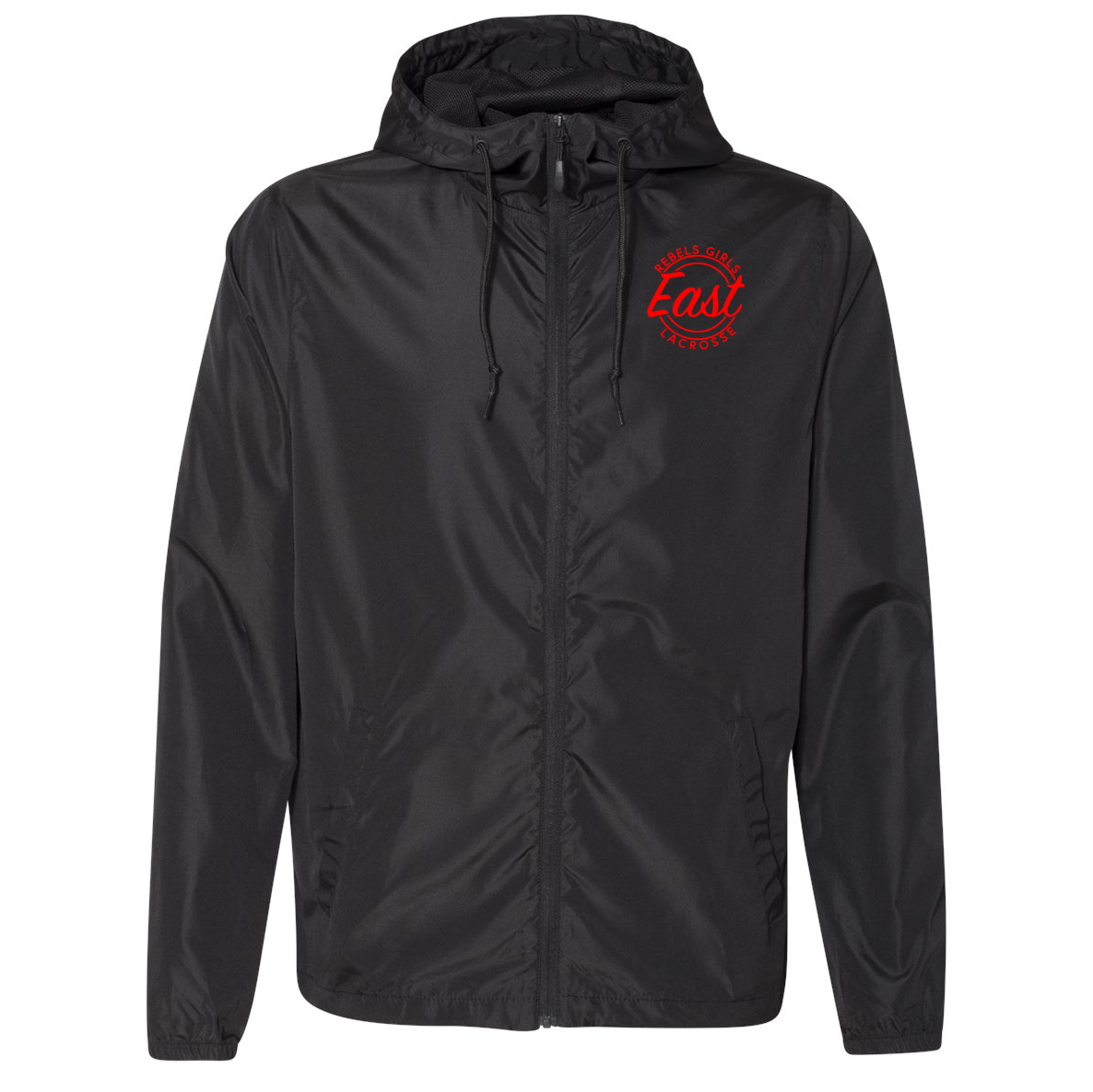 Rebels Girls Lacrosse Lightweight Windbreaker Full-Zip Jacket