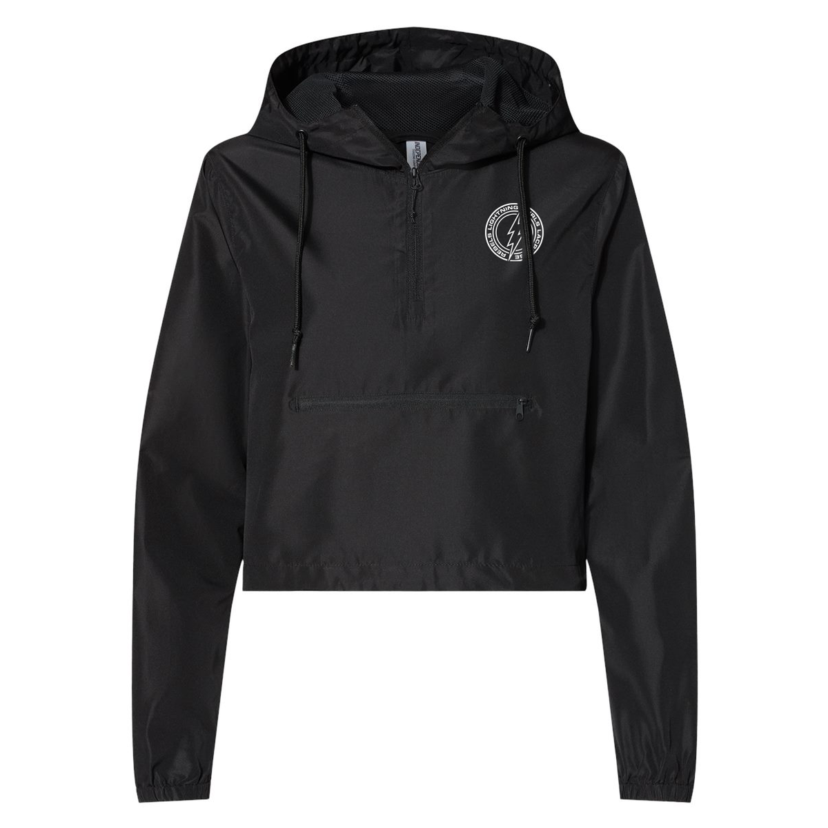 Rebels 32 Lightning Women's Lightweight Quarter-Zip Pullover Crop Windbreaker