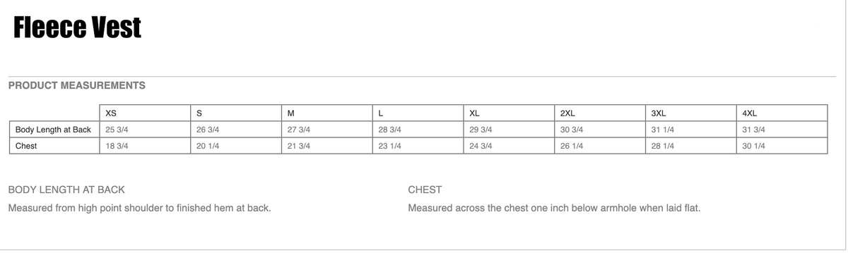 North Pole Middle School Fleece Vest