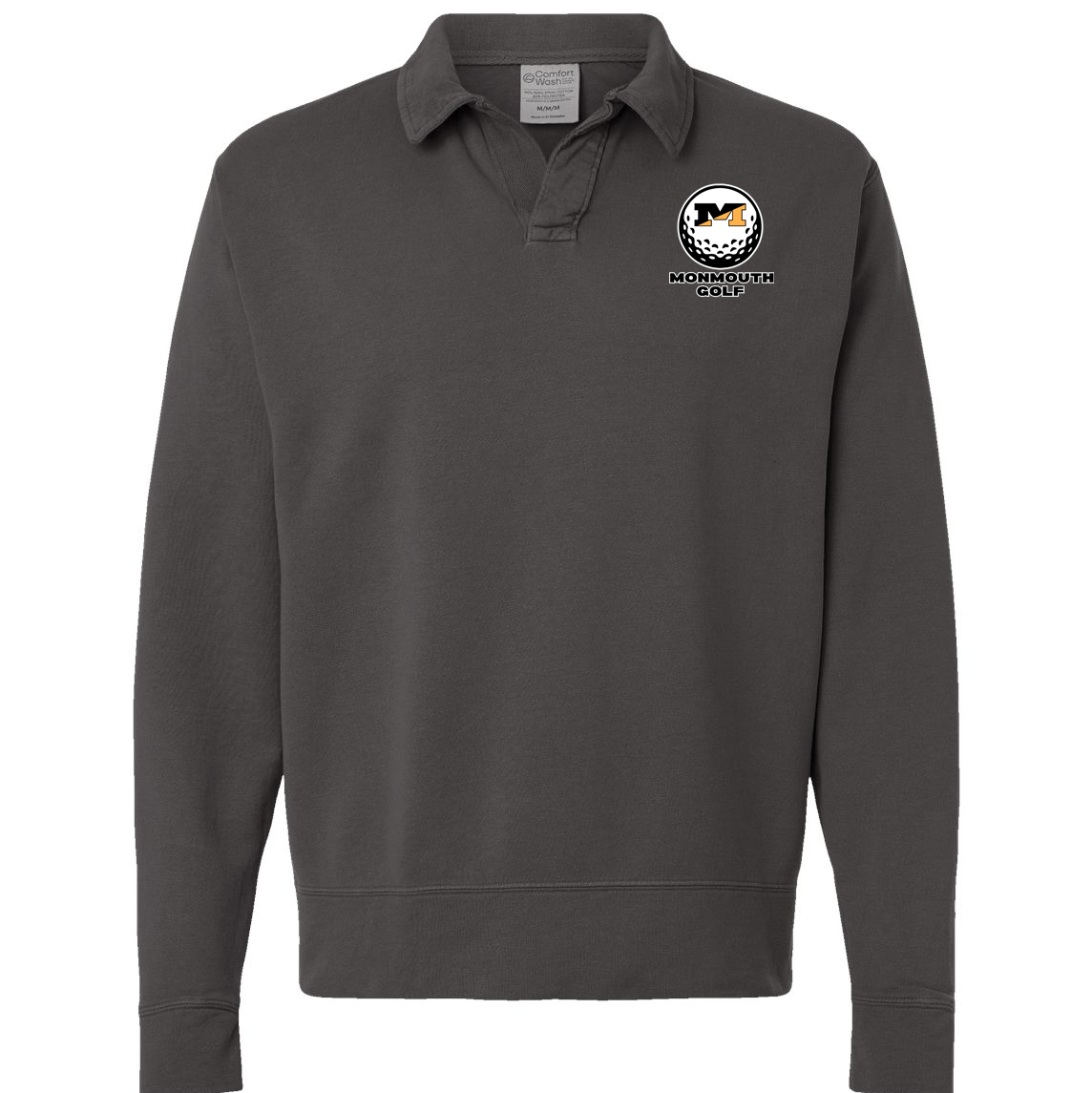 Monmouth Regional HS Golf Garment-Dyed Polo Collar Sweatshirt