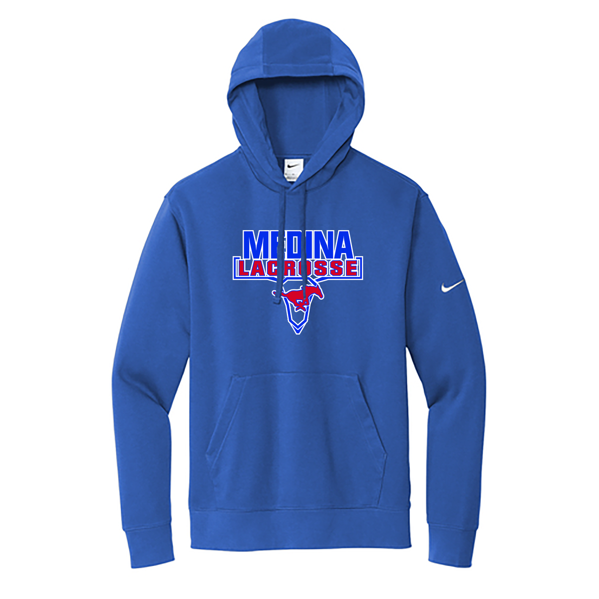 Medina Mustangs Lacrosse Nike Fleece Swoosh Hoodie