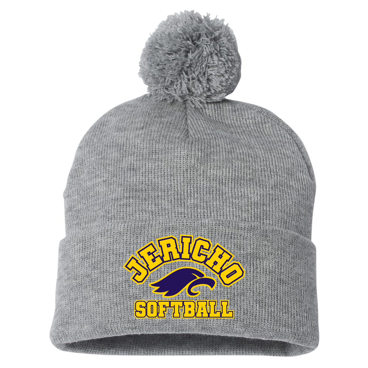 Jericho HS Softball Pom-Pom Beanie