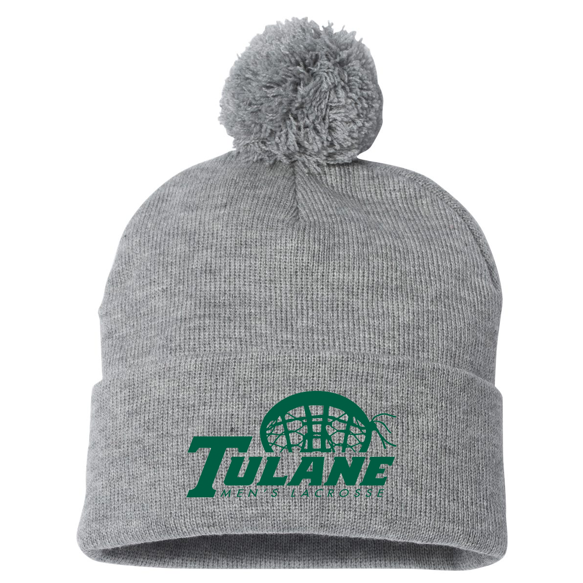 Tulane Mens Club Lacrosse Pom-Pom Beanie