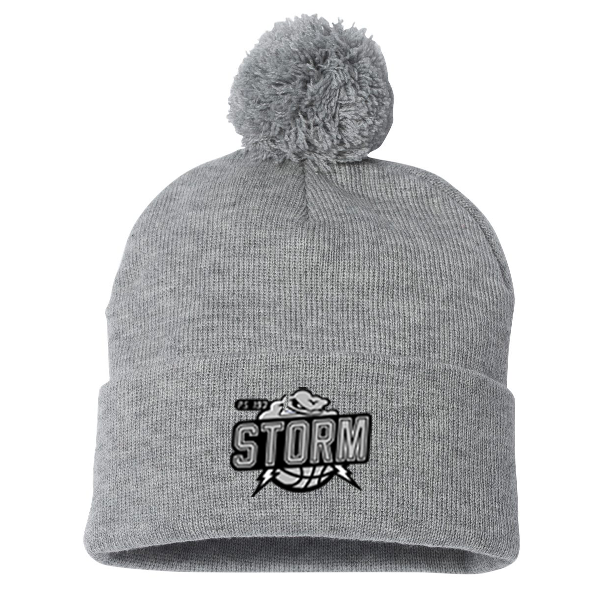 PS 193 Storm Basketball Pom-Pom Beanie