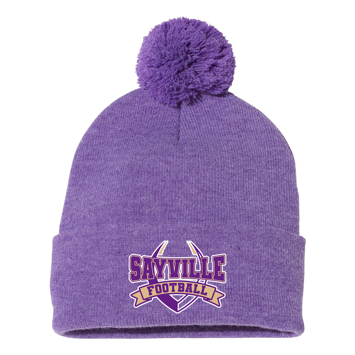 Sayville Football Pom-Pom Beanie