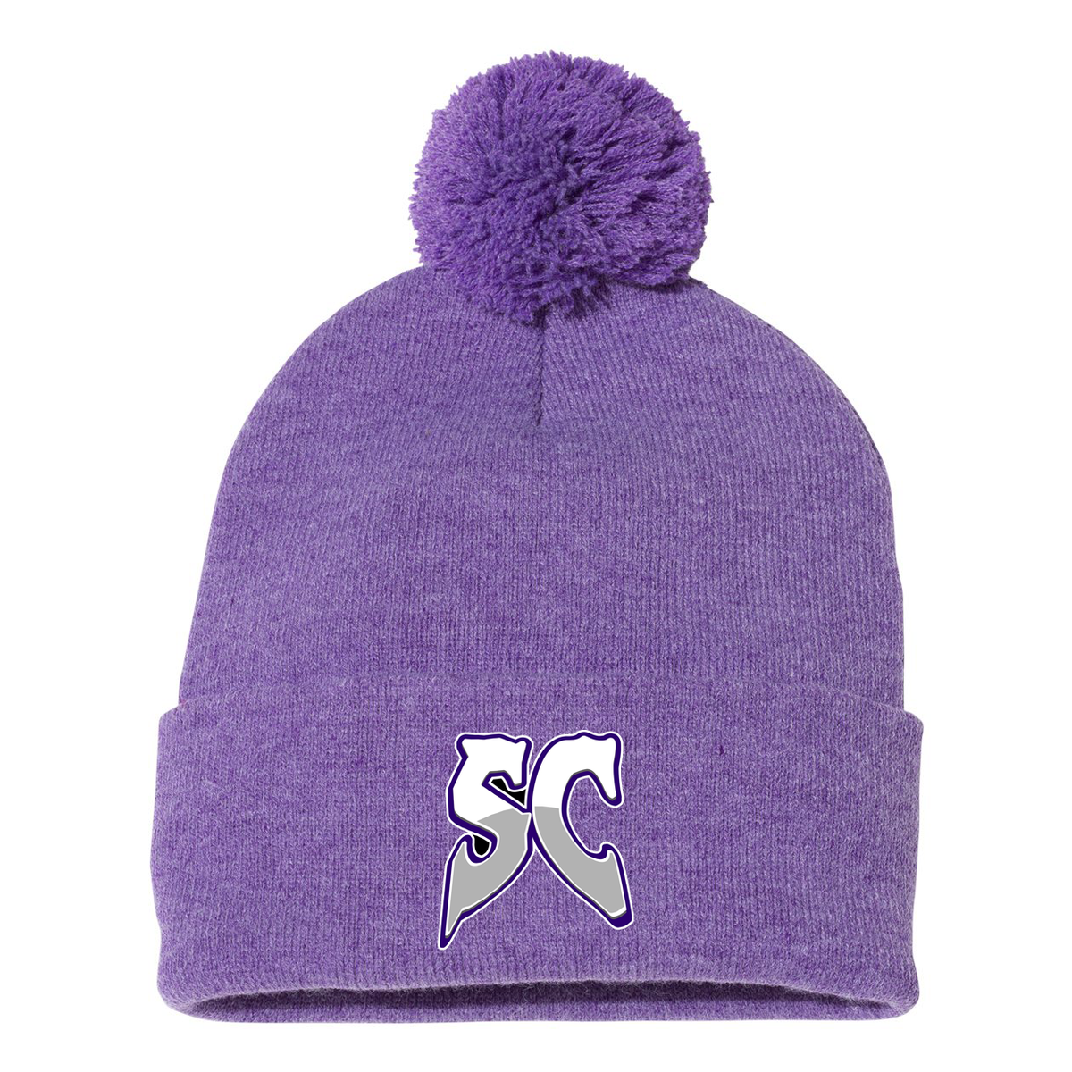 Sugar Canes Softball Pom-Pom Beanie