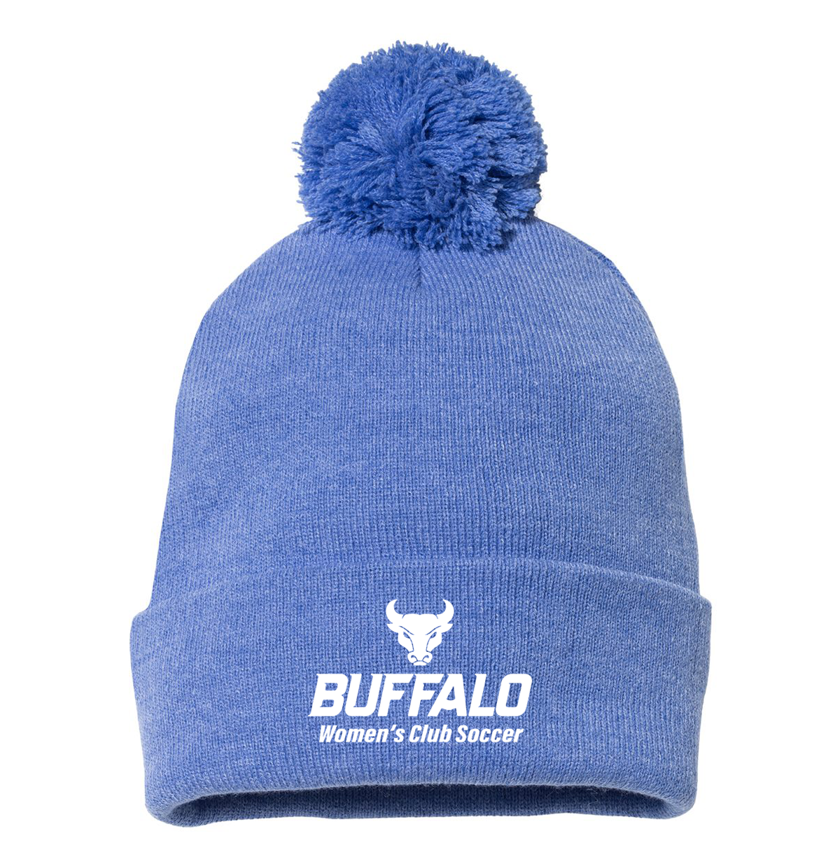 UB Women's Club Soccer Pom-Pom Beanie