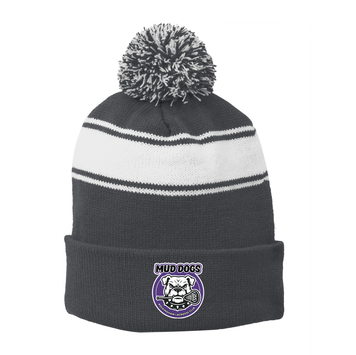 Mud Dogs Lacrosse Pom Pom Beanie