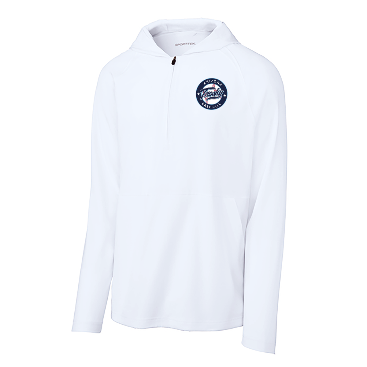 Trosky Baseball 1/2-Zip Long Sleeve Hooded Jacket