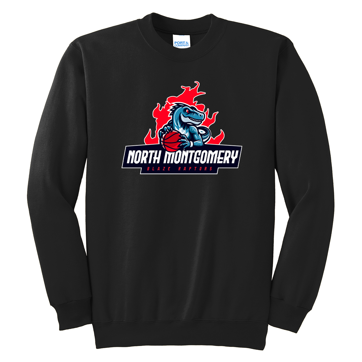 Blaze Raptors Basketball Crew Neck Sweater