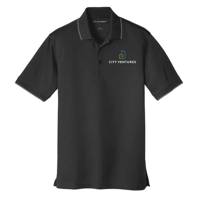 City Ventures Dry Zone UV Micro-Mesh Tipped Polo