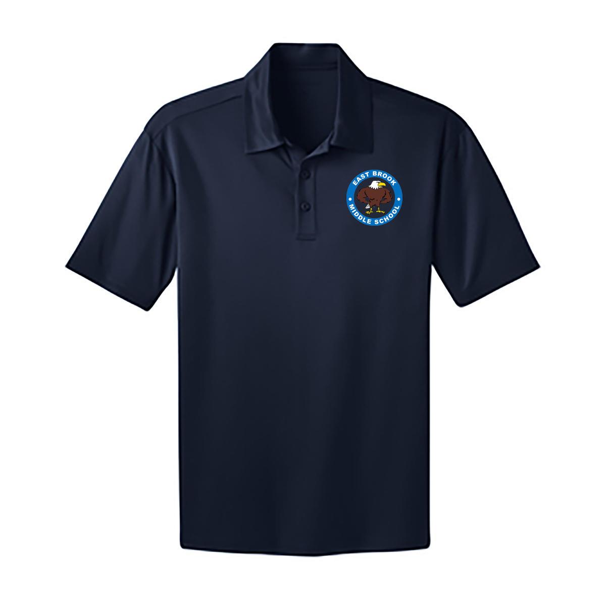 East Brook Middle School Eagles Silk Touch Performance Polo