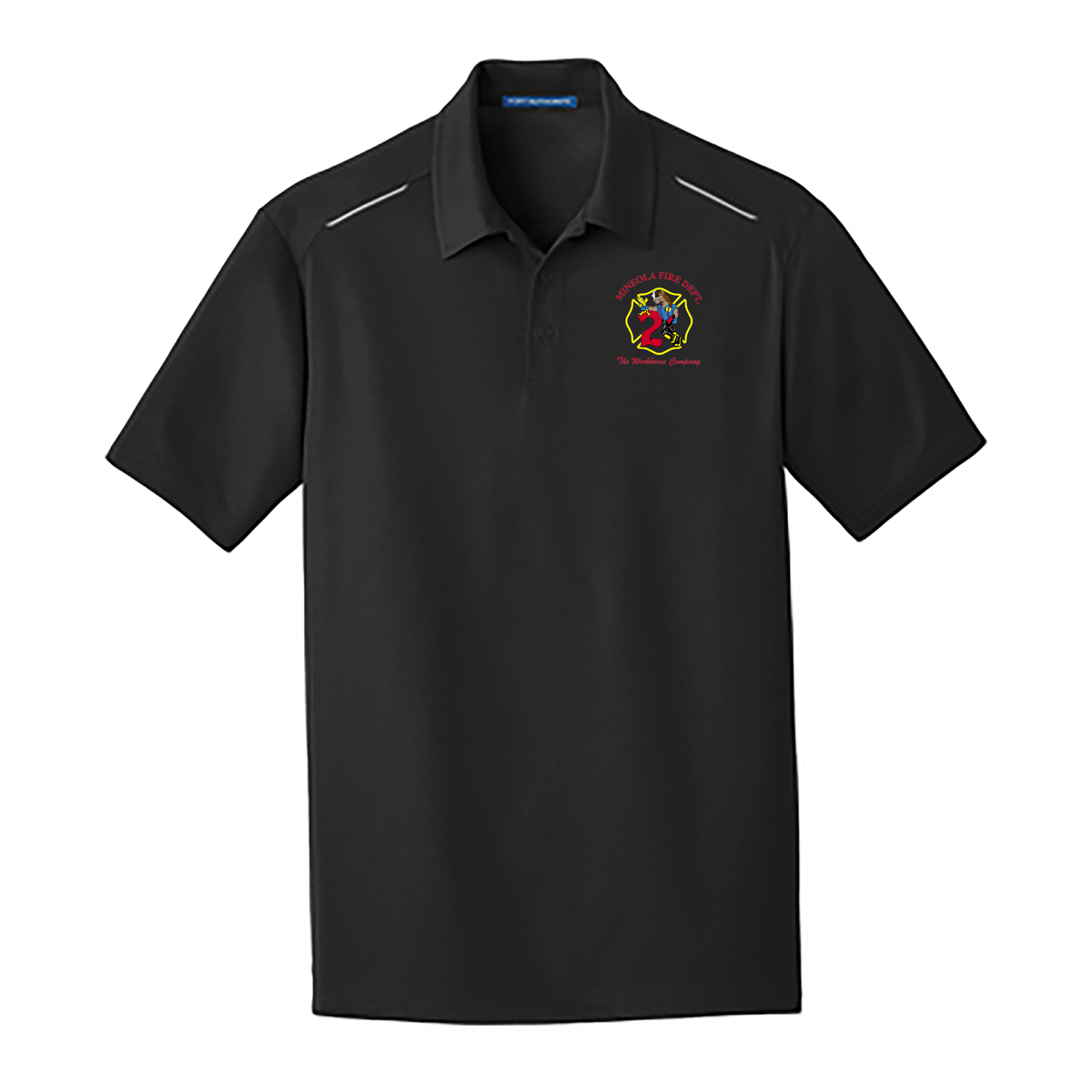 Mineola Fire Dept. Pinpoint Mesh Polo