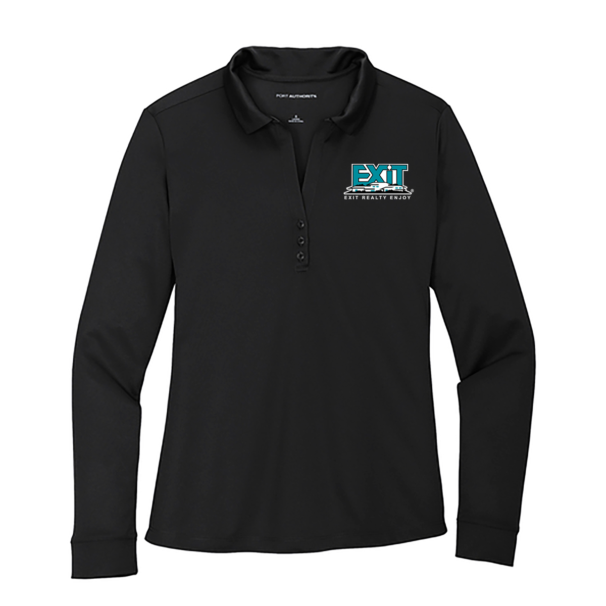 Exit Realty Women's Silk Touch Performance Long Sleeve Polo