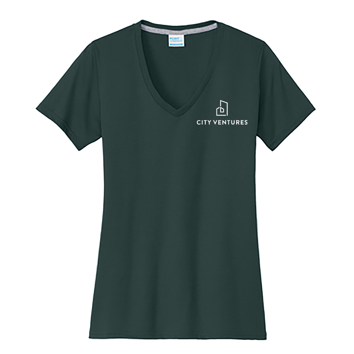 City Ventures Ladies Performance Blend V-Neck Tee