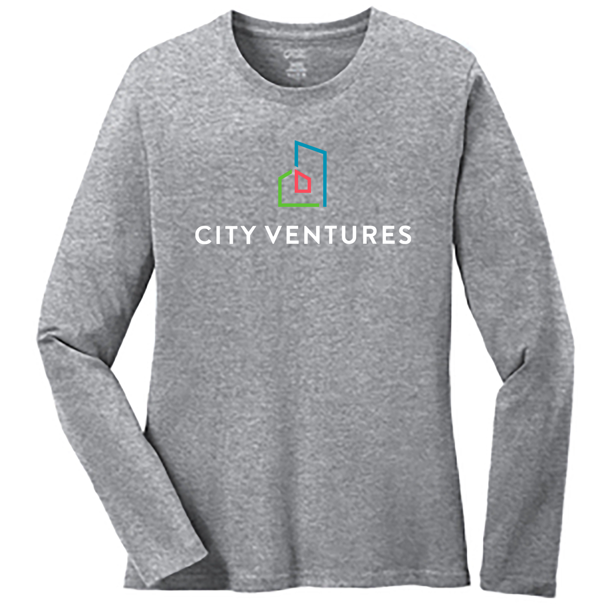 City Ventures Women's Long Sleeve Cotton Tee