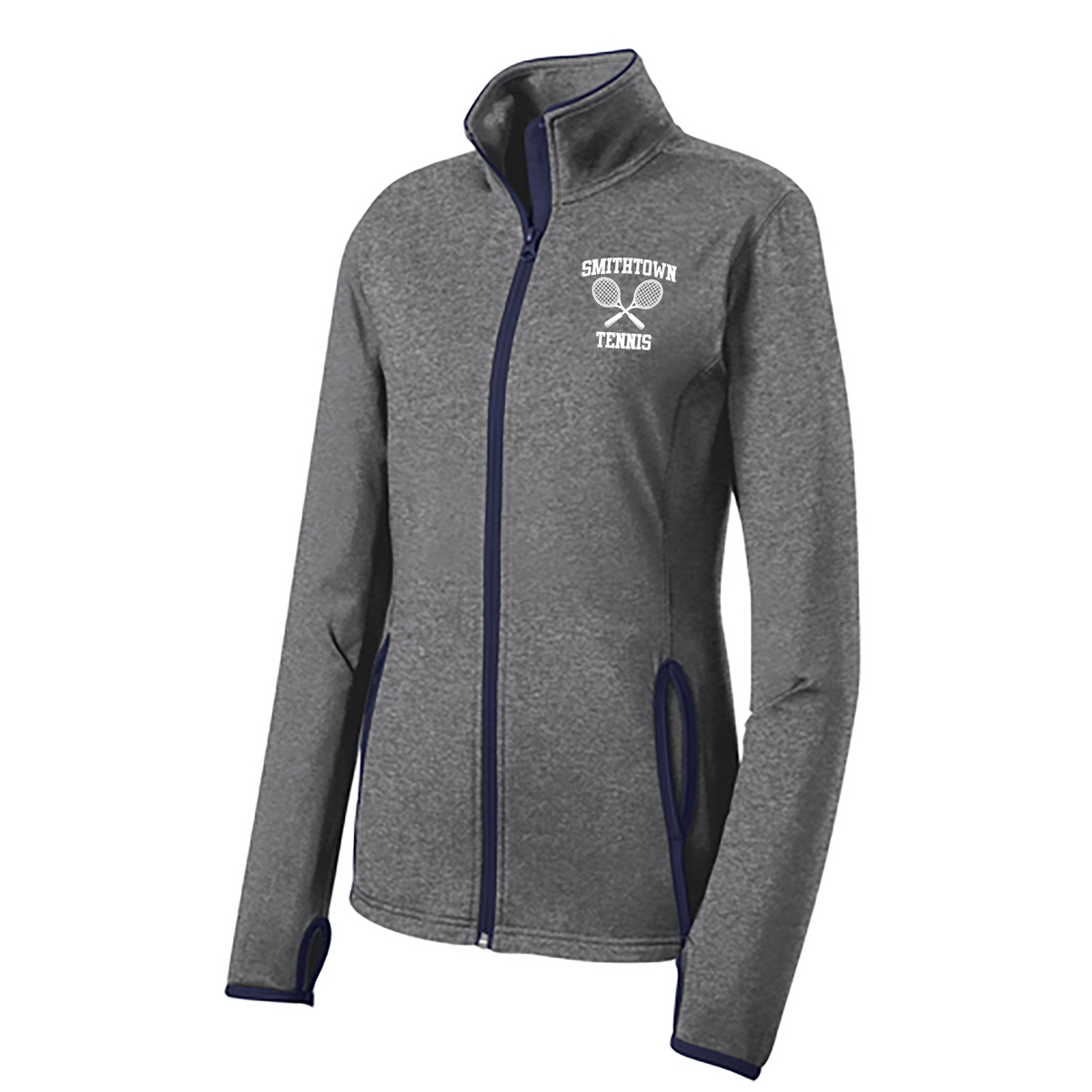 Smithtown Tennis Ladies Sport-Wick Stretch Contrast Full-Zip Jacket