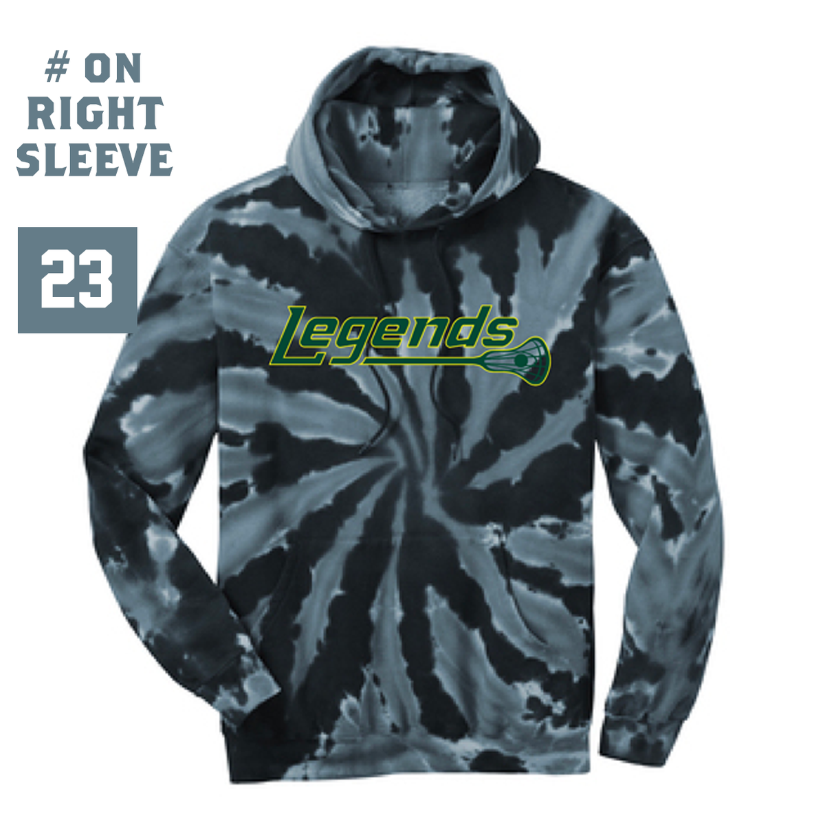 Legends Lacrosse Tie-Dye Pullover Hooded Sweatshirt