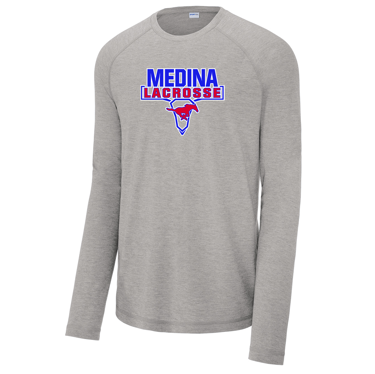 Medina Mustangs Lacrosse Long Sleeve Raglan CottonTouch