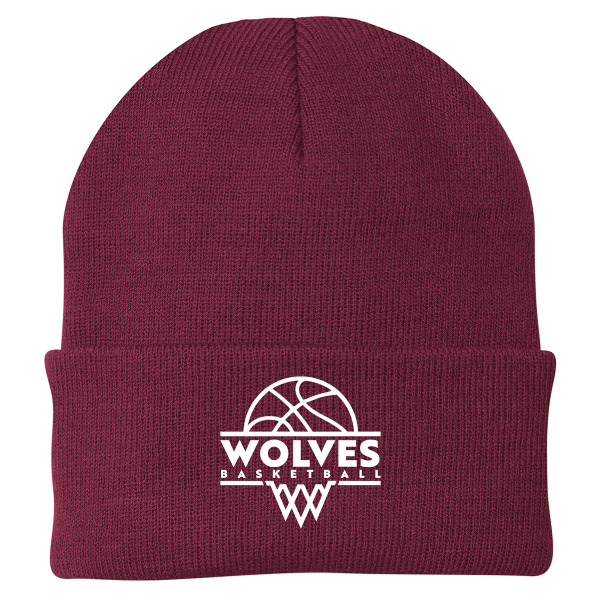 Wolves Basketball Knit Beanie