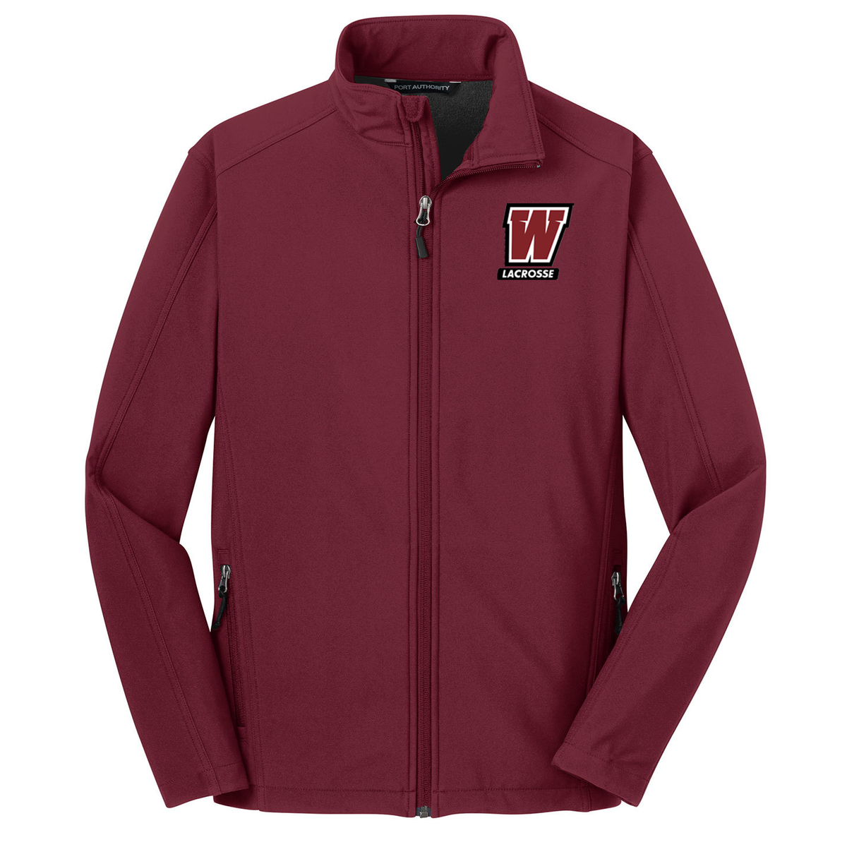 Whitman Lacrosse Men's Maroon Soft Shell Jacket