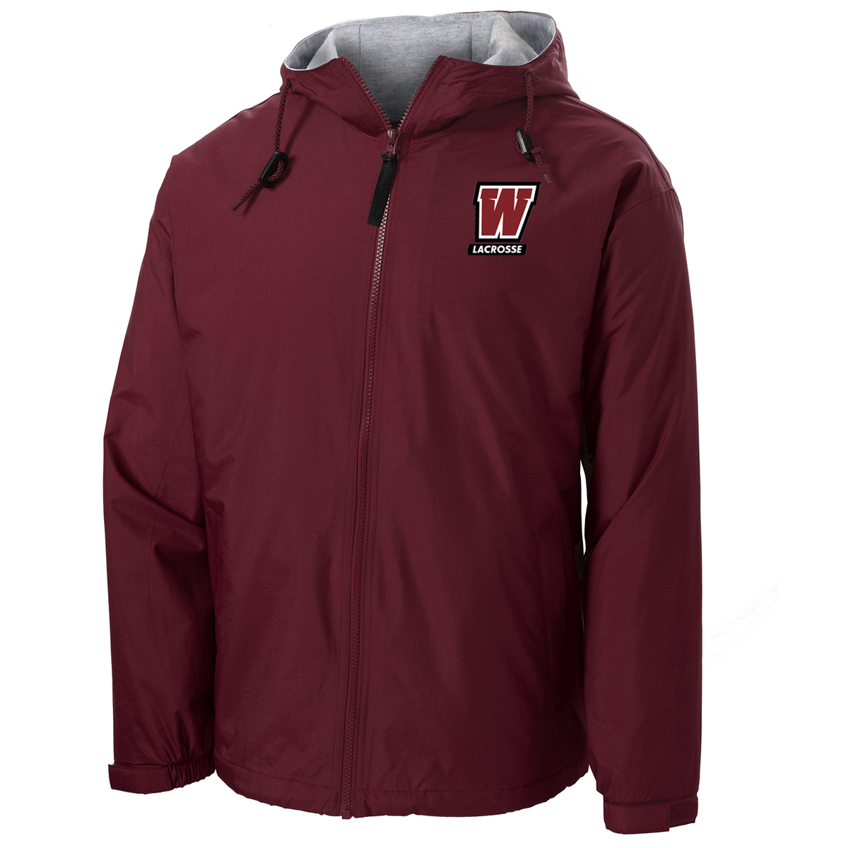 Whitman Lacrosse Maroon Hooded Jacket