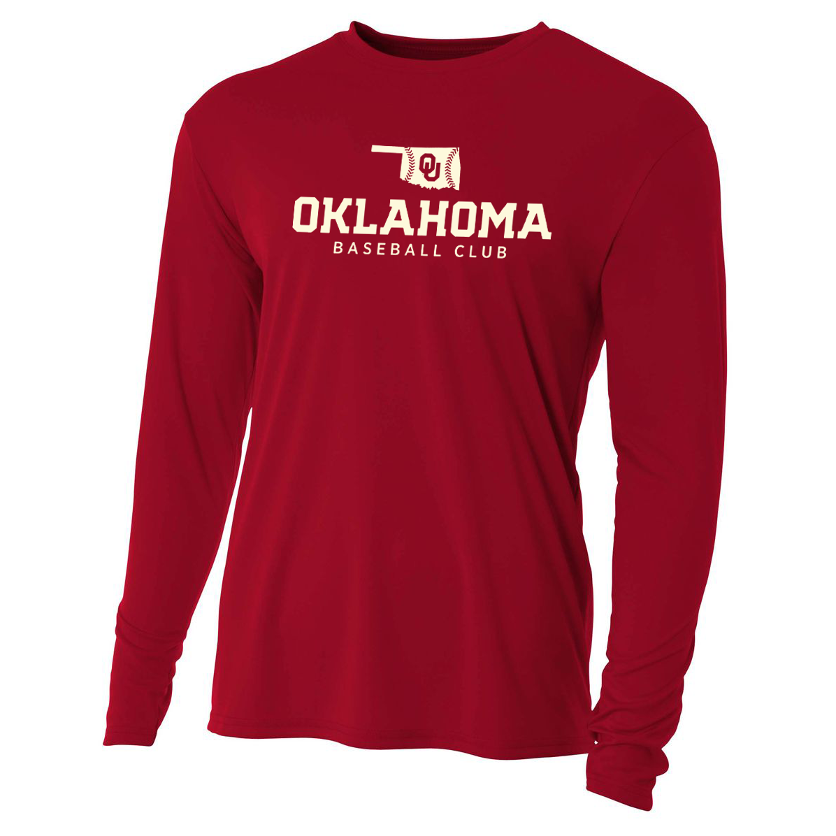 OU Club Baseball Cooling Performance Long Sleeve Crew