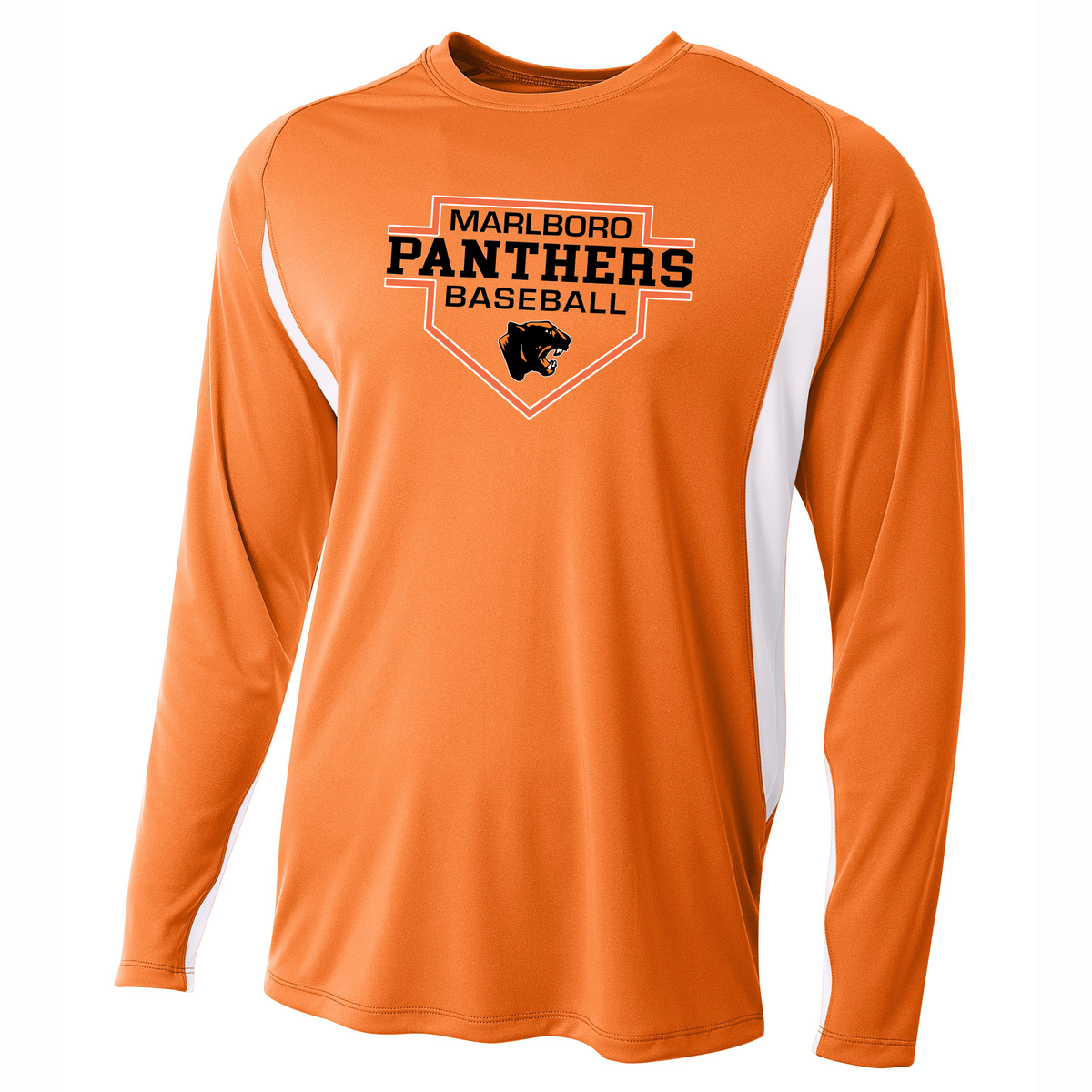 Marlborough Baseball Long Sleeve Color Block Cooling Performance Tee