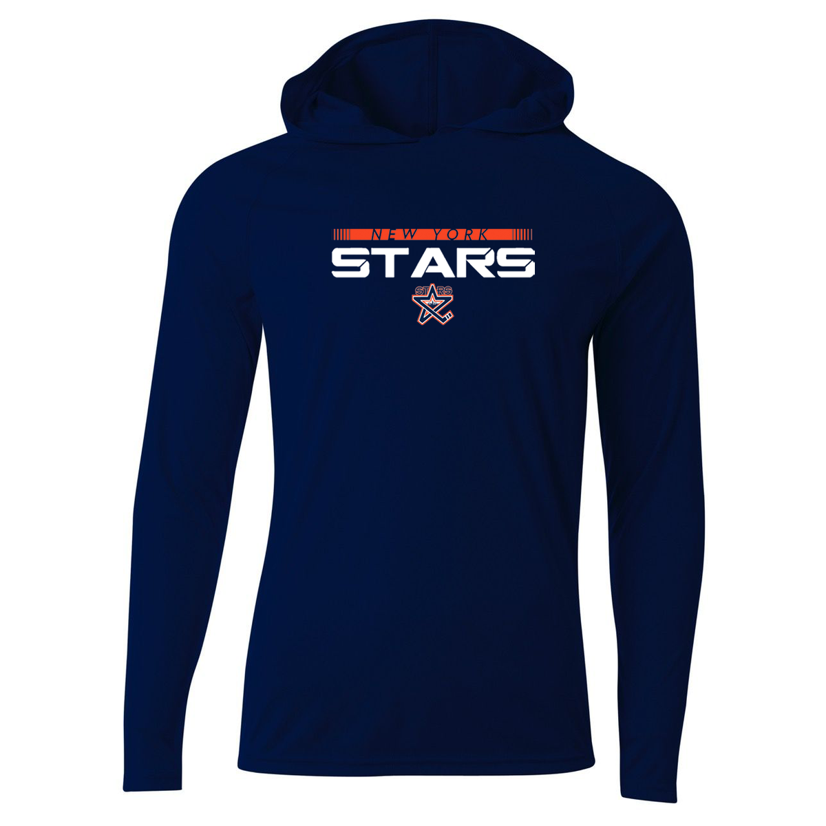 New York Stars Hockey Cooling Performance Long Sleeve Hooded Tee