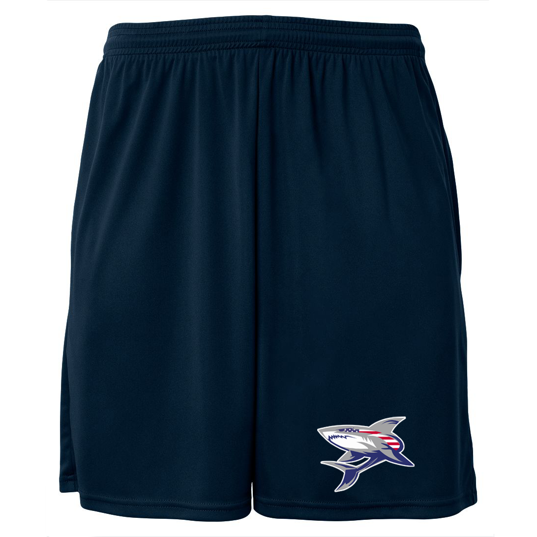 Long Island Sound Sharks Football Cooling Short with Pockets