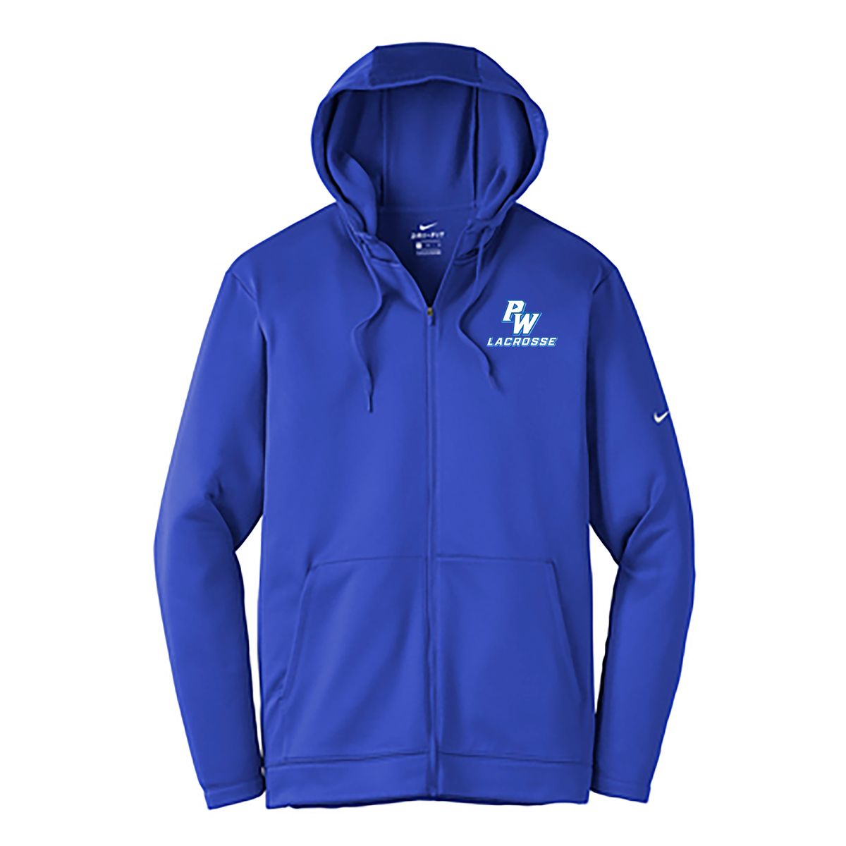 Port Washington Boys Lacrosse Nike Therma-FIT Full Zip Hoodie