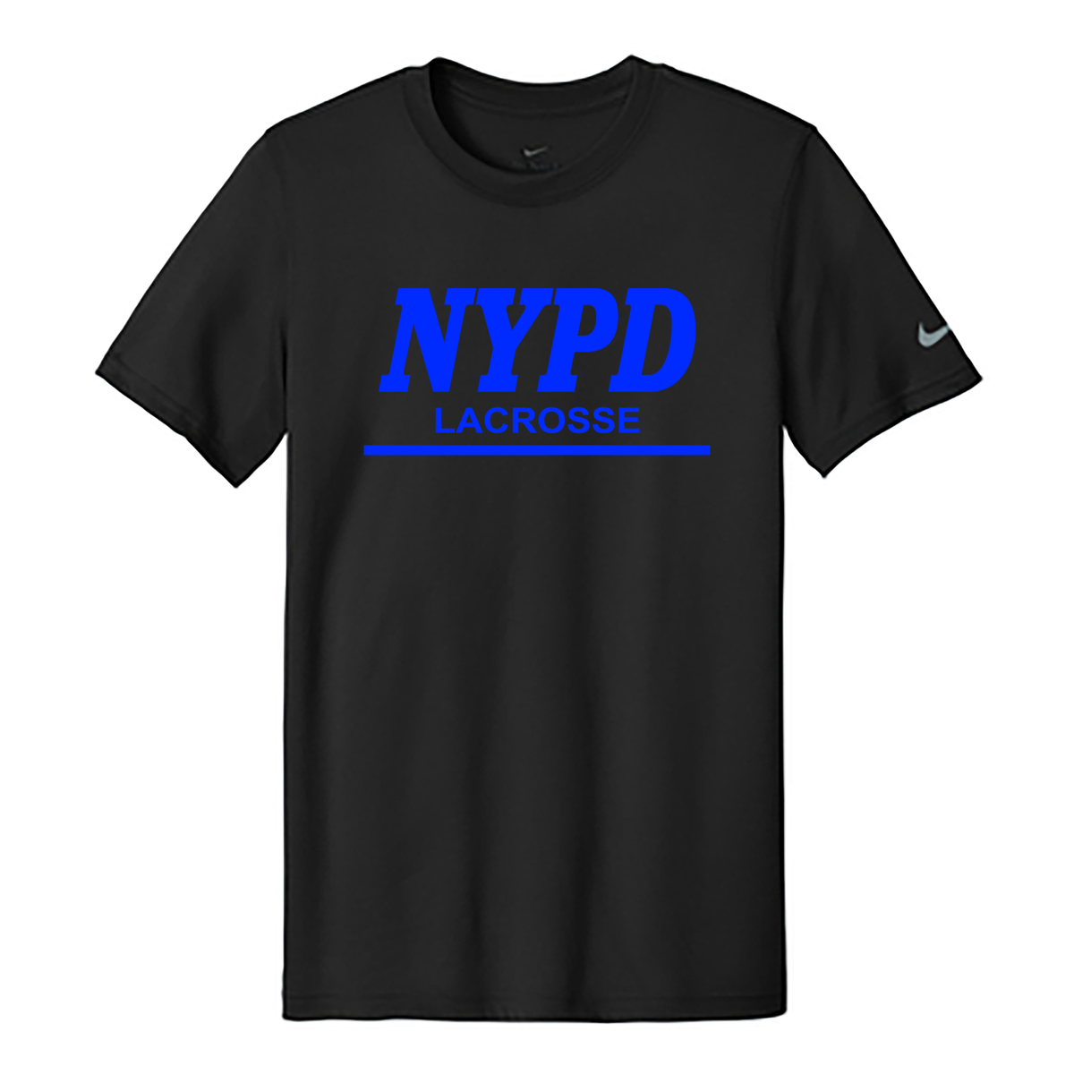 NYPD Lacrosse Nike Swoosh Sleeve rLegend Tee