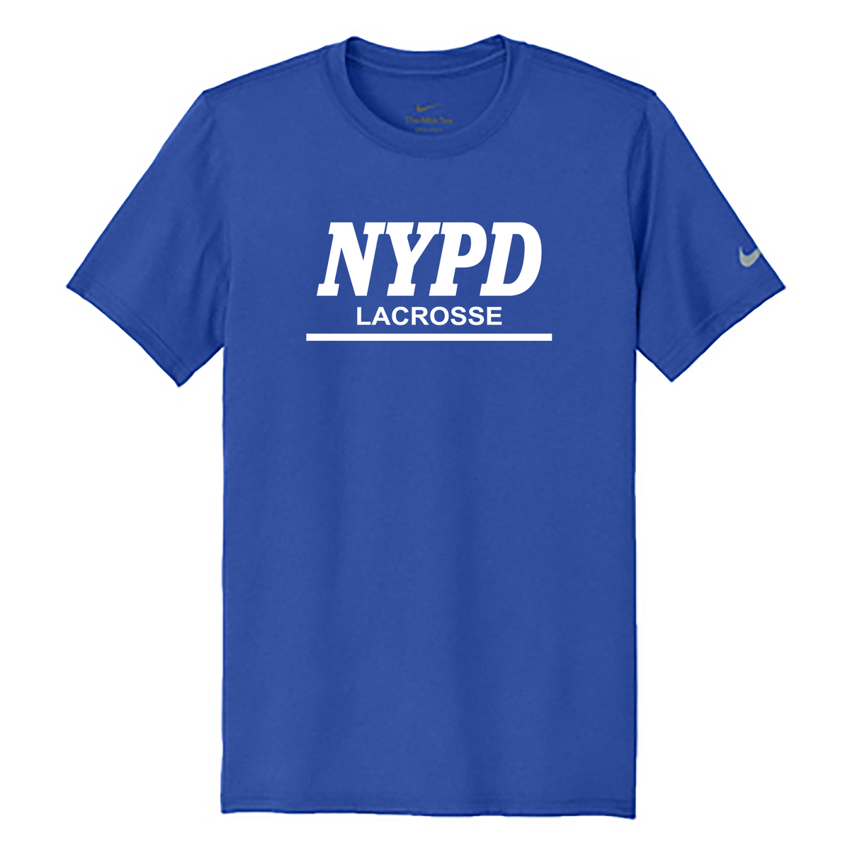 NYPD Lacrosse Nike Swoosh Sleeve rLegend Tee