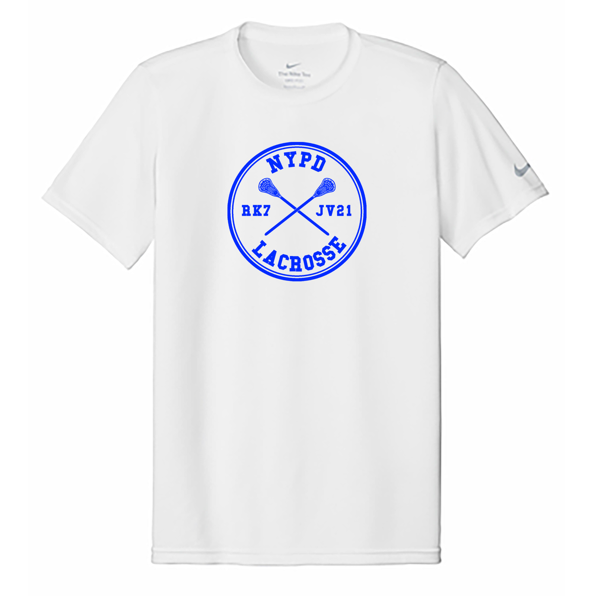 NYPD Lacrosse Nike Swoosh Sleeve rLegend Tee